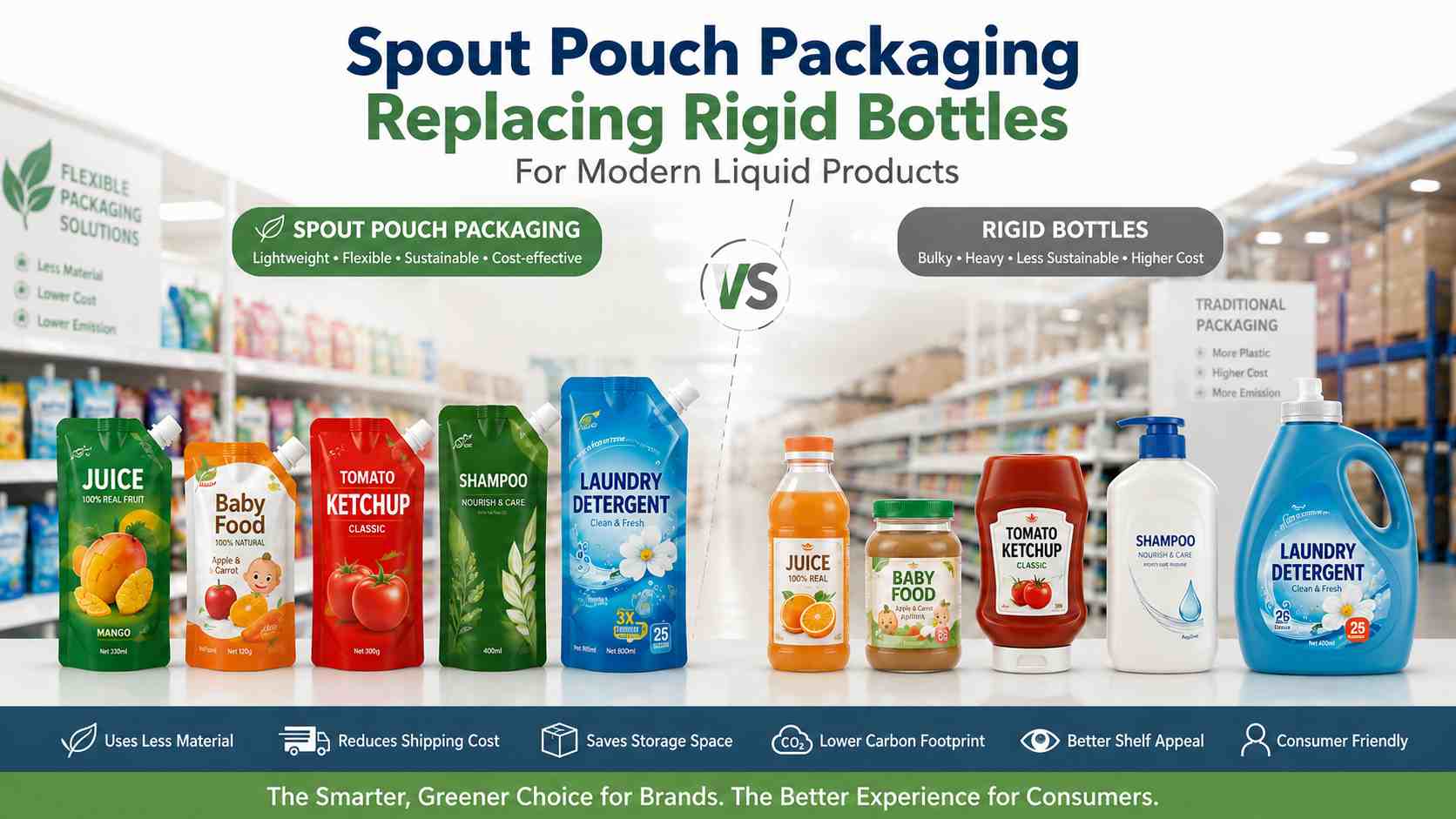 Spout Pouch Packaging Replacing Rigid Bottles For Modern Liquid Products
