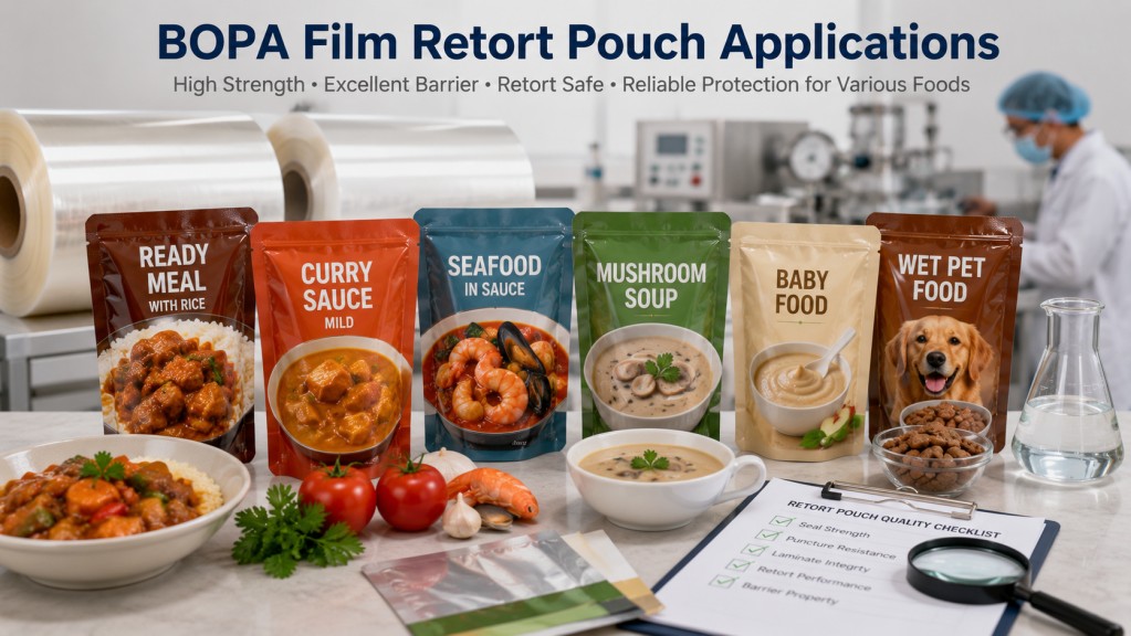 BOPA Film Retort Pouch Applications For Ready Meals Sauces Seafood And Pet Food