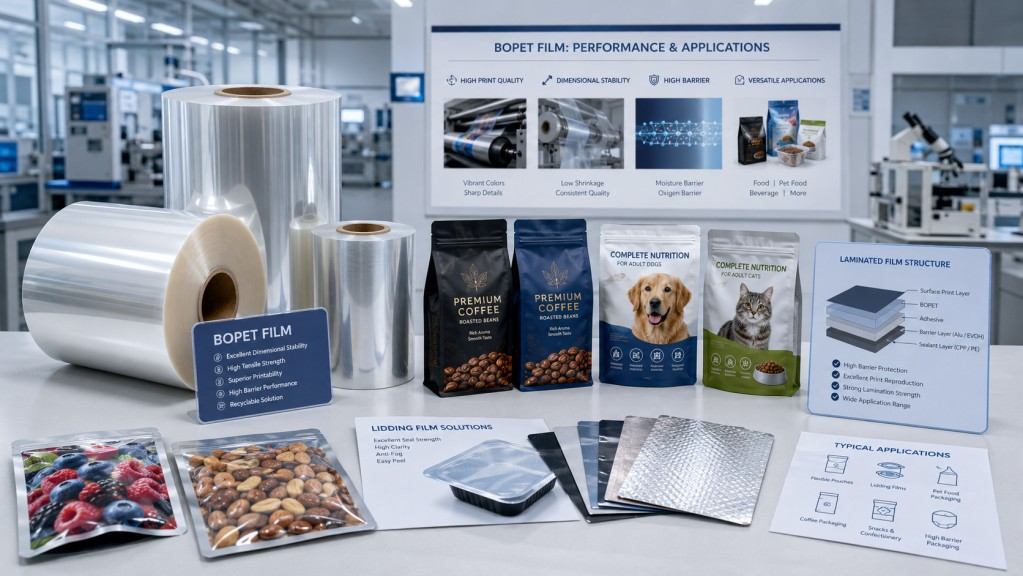 BOPET Film Rolls For Printed High Barrier Flexible Packaging Applications