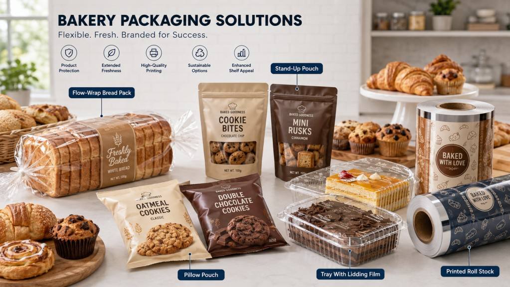 Bakery Packaging Formats With Flow Wrap Bread Packs Cookie Pouches Trays And Roll Stock Film