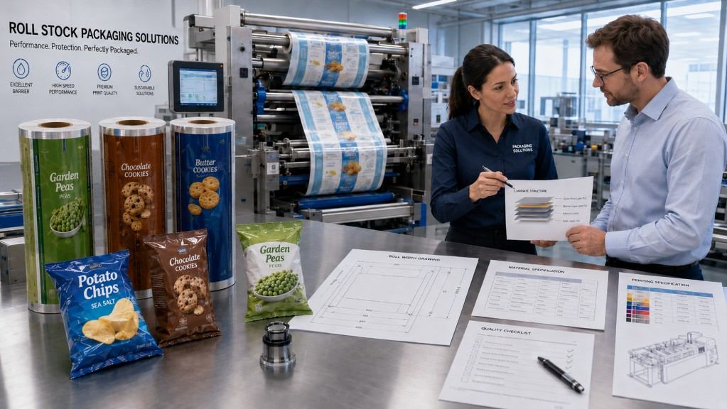 Custom Printed Roll Stock Film For High Speed Food Packaging Lines