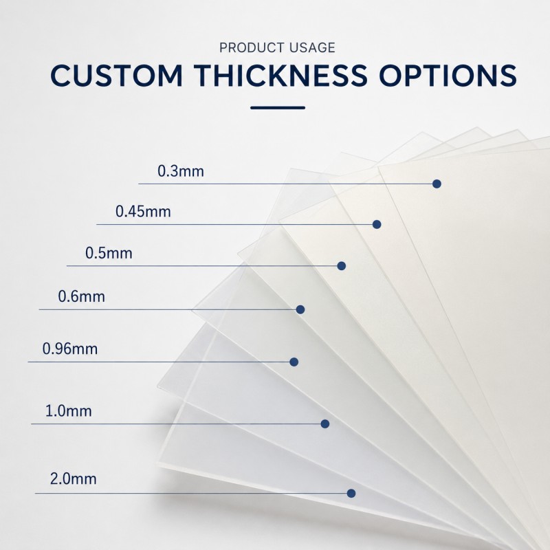 Custom Thickness Frosted PP Sheet Options From 0.3mm To 2.0mm