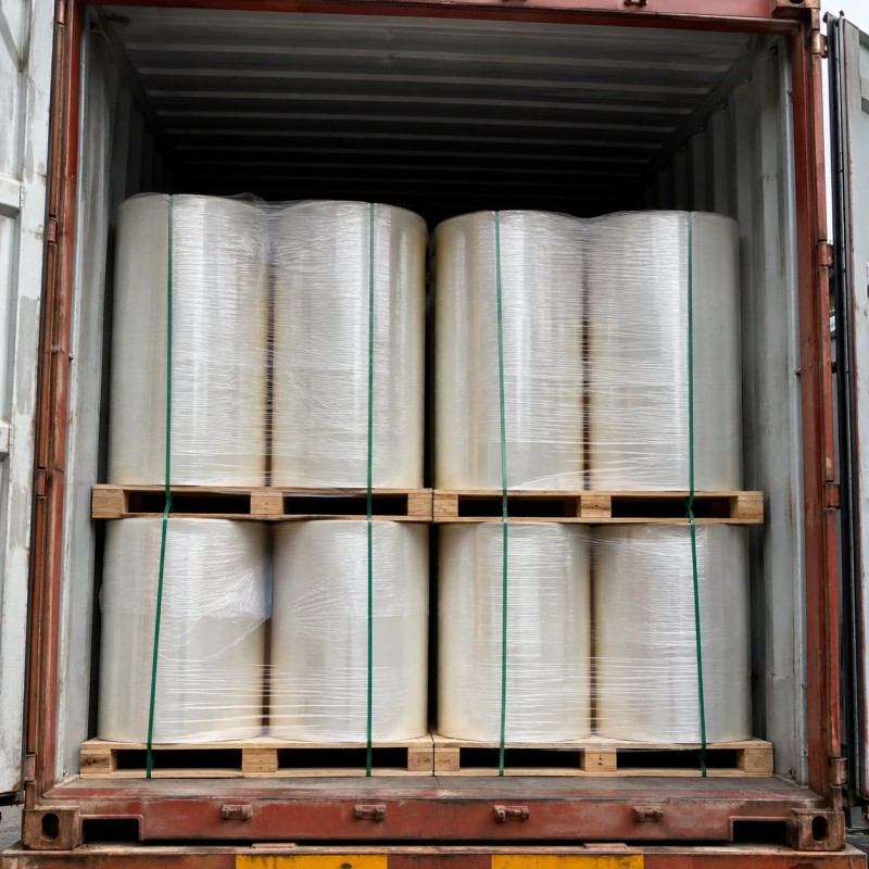 Export Container Loading For Transparent Film Rolls