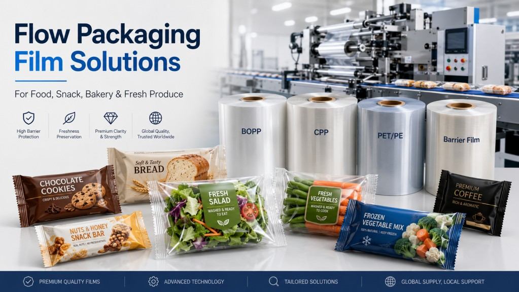 Flow Packaging Film Solutions For Food Snack Bakery And Fresh Produce