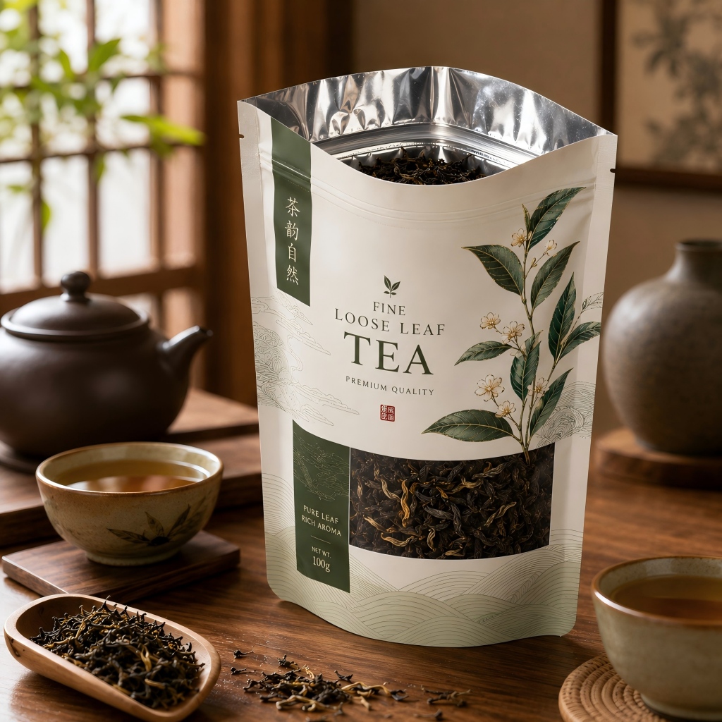 High Barrier Metallized BOPP Film Packaging For Loose Leaf Tea
