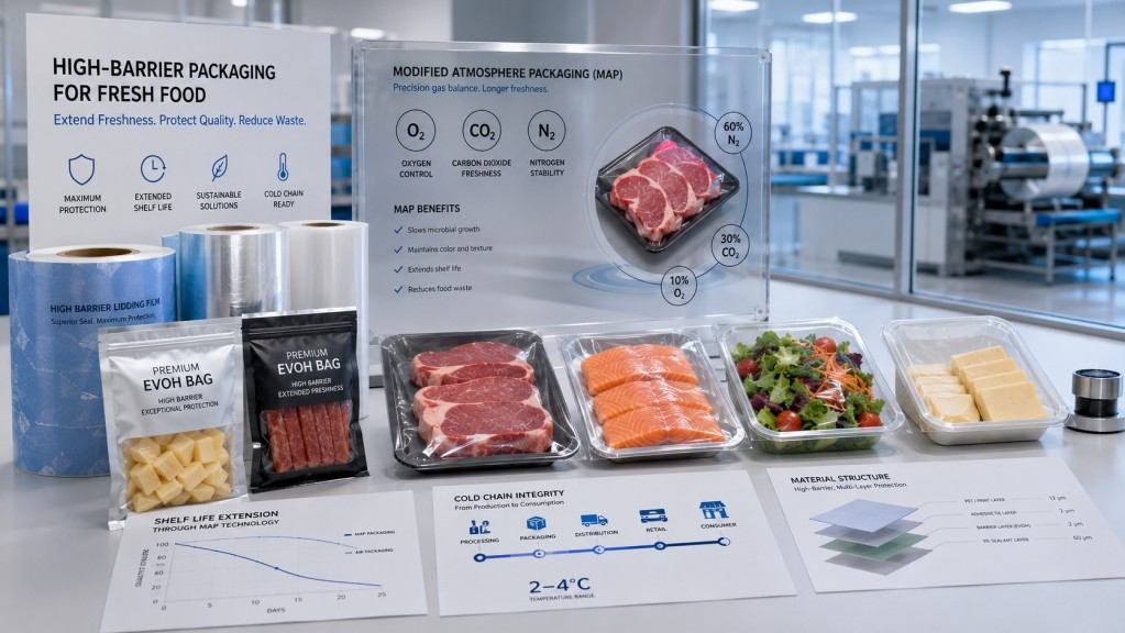 Modified Atmosphere Packaging Film For Fresh Meat Cheese And Ready Meals
