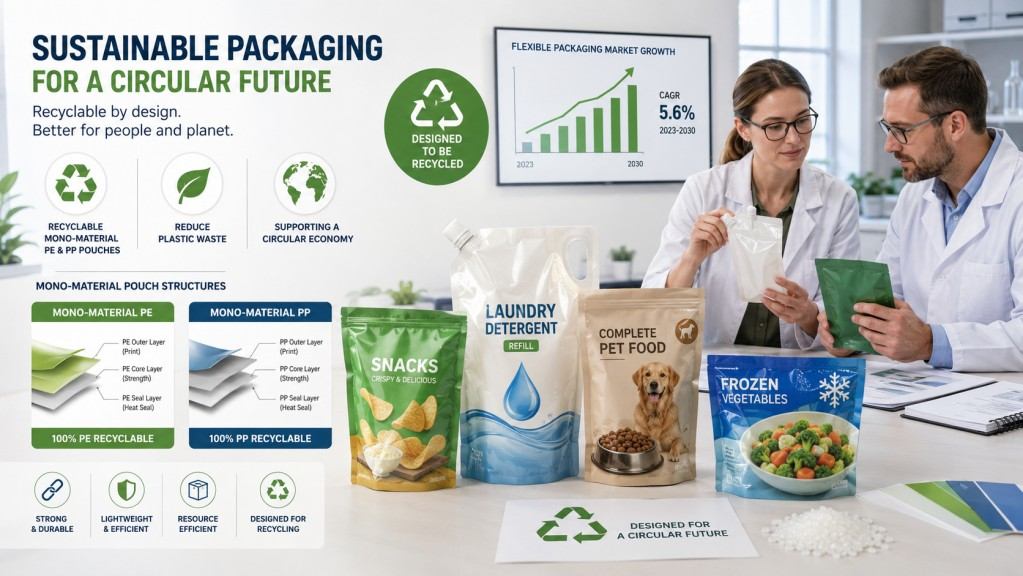 Recyclable Plastic Bags And Mono Material Pouches For Sustainable Packaging