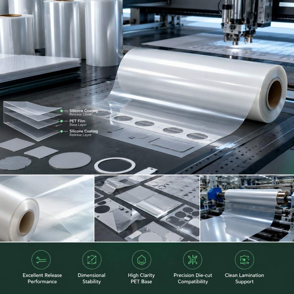 Silicone Coated PET Release Film For Precision Die Cutting And Lamination