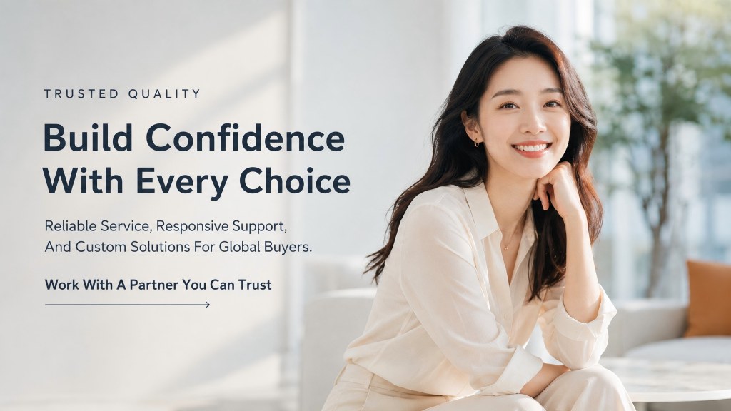 Smiling Chinese Business Woman Representing Trusted Quality And Custom Solutions For Global Buyers