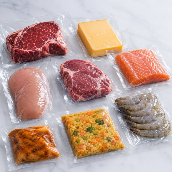 Vacuum Seal Plastic Pouches For Meat Cheese Seafood And Ready Meal Packaging