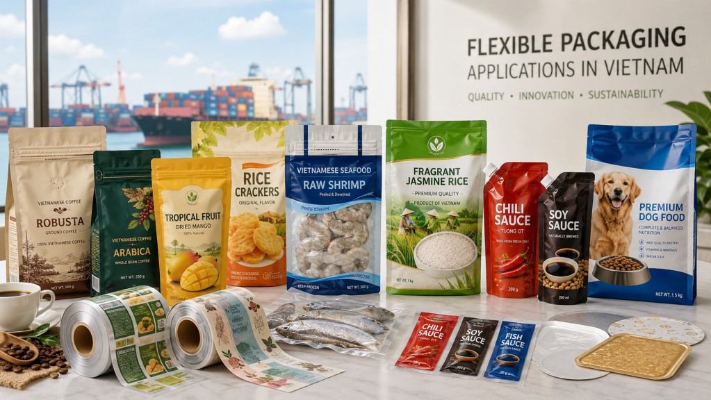 Vietnam Food Packaging Film Applications For Coffee Snacks Seafood And Pet Food