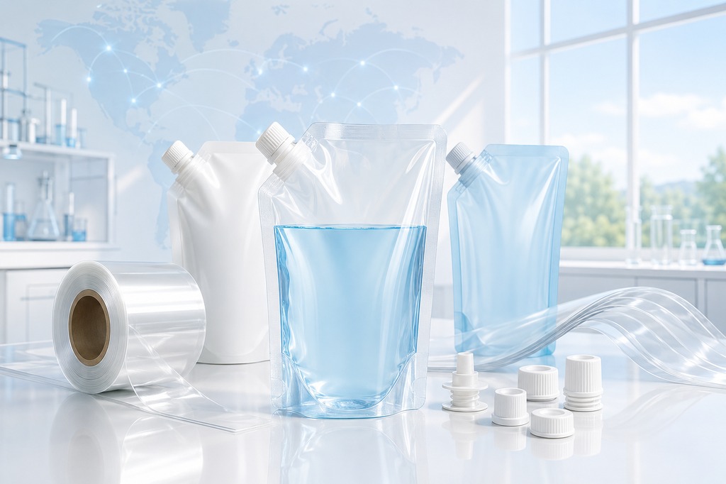 500ml Laundry Detergent Spout Pouch Packaging Solutions