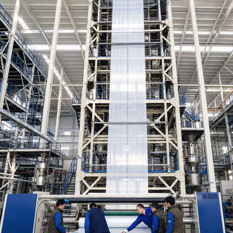6 Mil PE Film Manufacturing Line In Polyethylene Film Factory