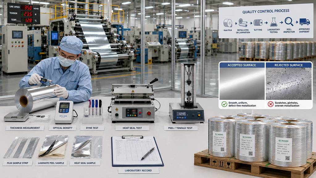 Aluminium Packaging Film Quality Control Testing And Roll Inspection