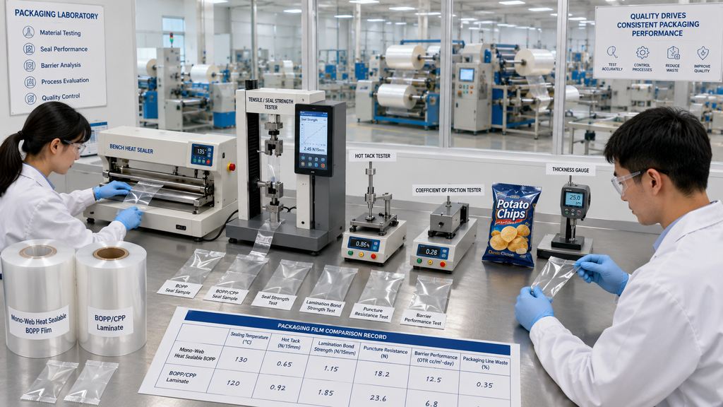 BOPP CPP Laminate Laboratory Testing And Packaging Quality Control