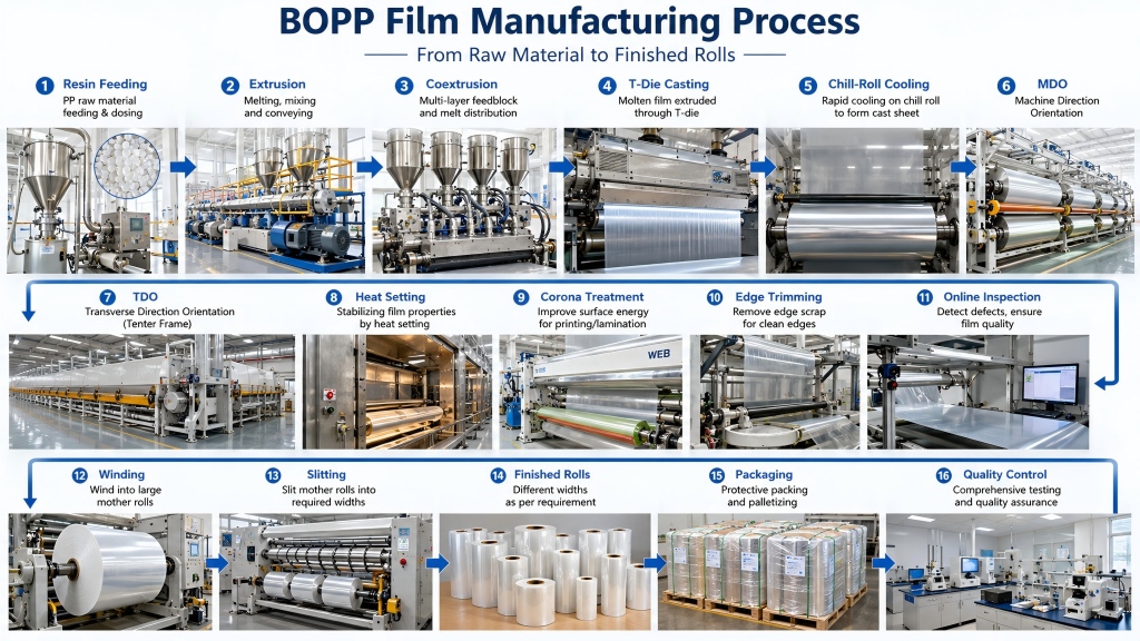 BOPP Film Manufacturing Process From Resin To Finished Roll