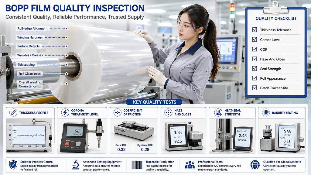 BOPP Film Quality Inspection And Supplier Qualification Process