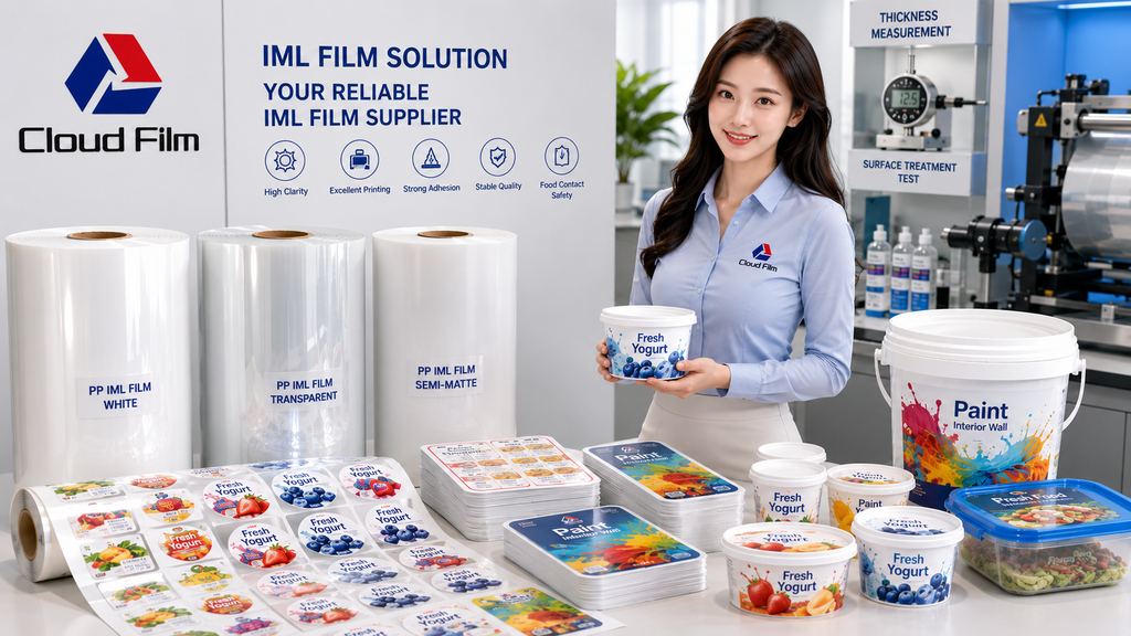 CloudFilm IML Film Rolls For Food Cups Paint Pails And Plastic Containers
