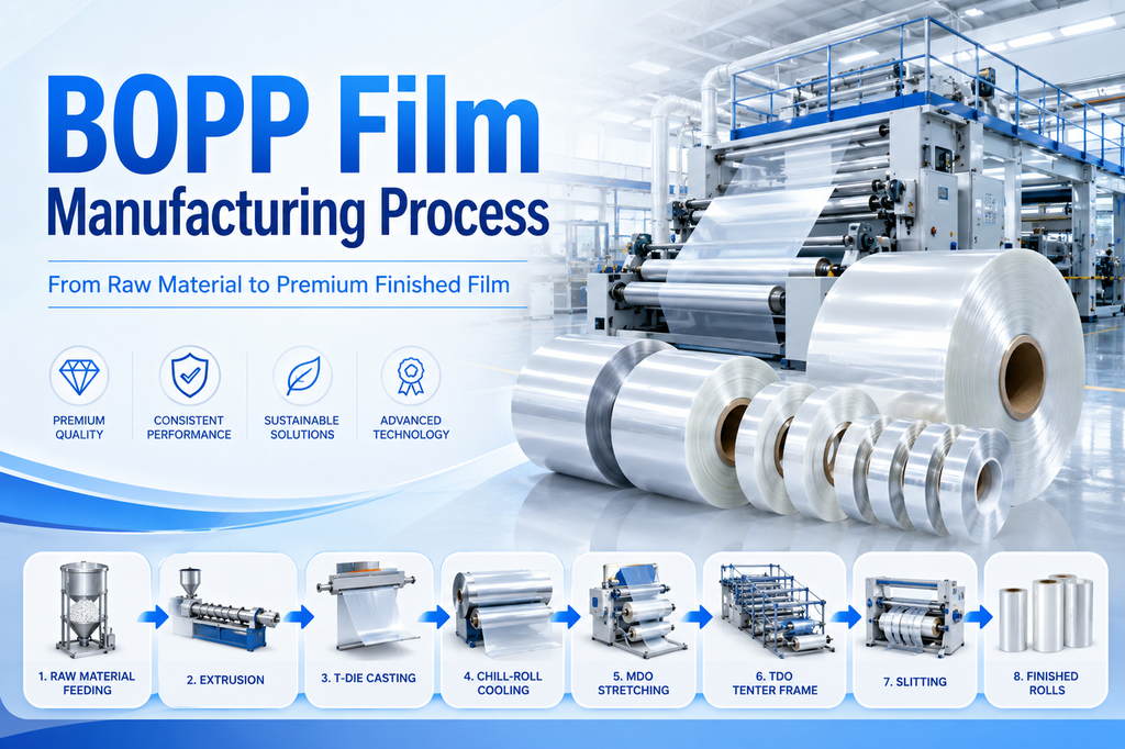 Complete BOPP Film Manufacturing Process From Raw Material To Finished Rolls