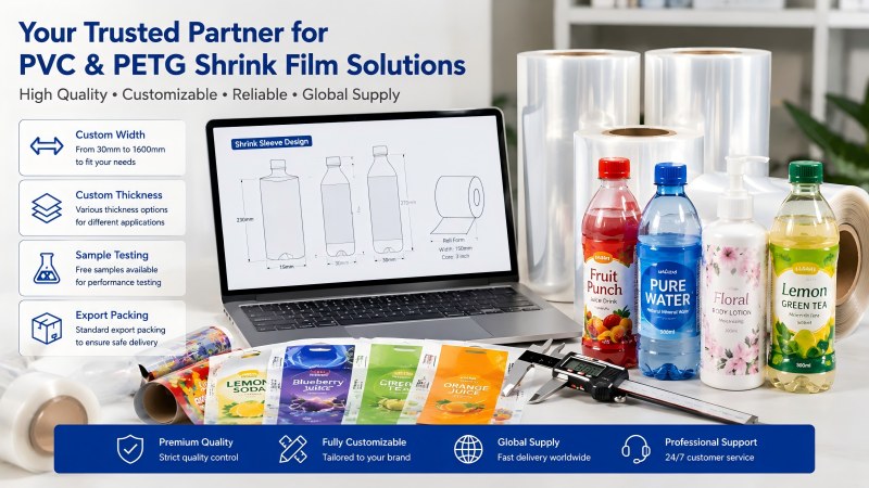 Custom PVC And PETG Shrink Film Supplier For Packaging