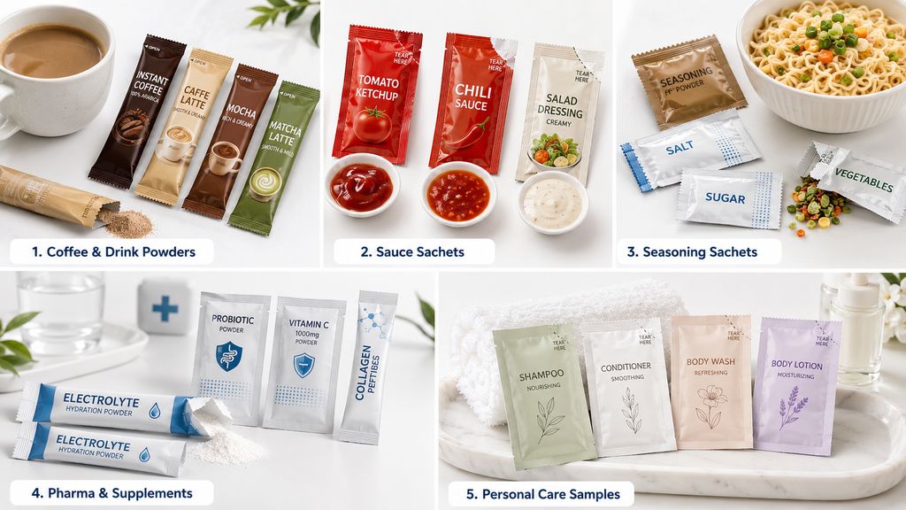Easy Tear Film Applications For Powder And Sauce Sachets