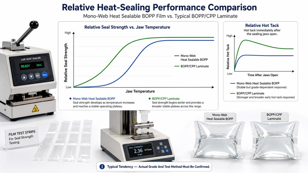Heat Seal Window And Hot Tack Comparison For BOPP And BOPP CPP Laminate
