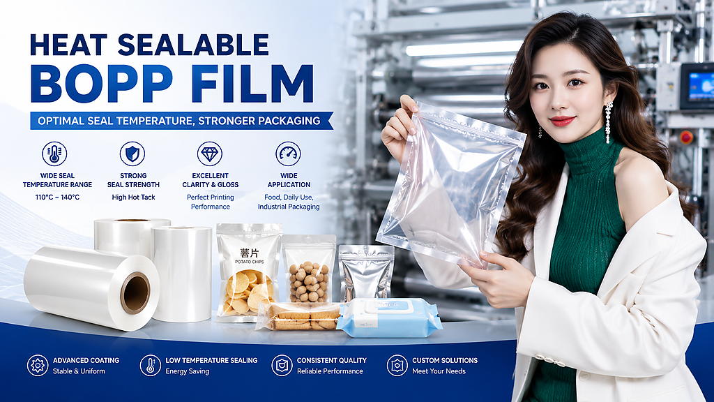 Heat Sealable BOPP Film For Strong Food Packaging Seals