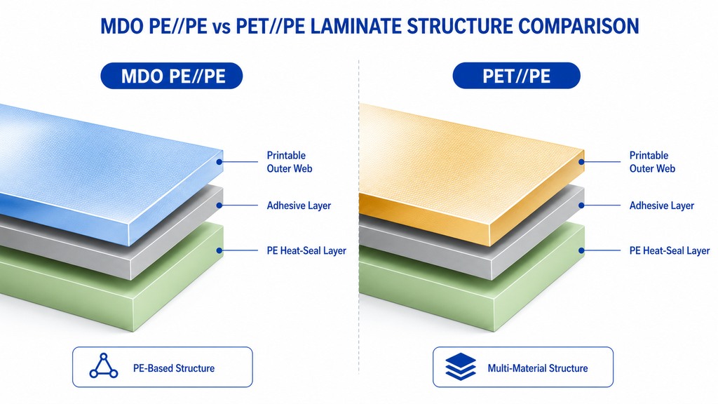 MDO PE PE Vs PET PE Laminate Structure Comparison
