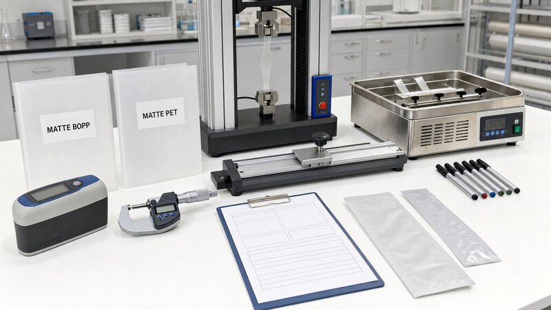 Matte BOPP Vs Matte PET Film Quality Control Testing
