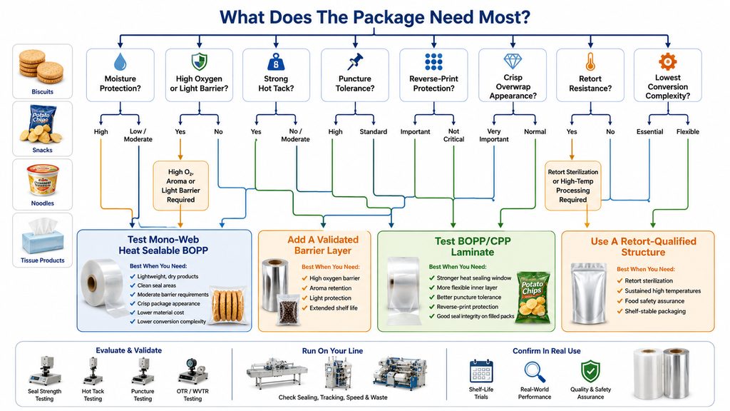 Mono Web BOPP Or BOPP CPP Laminate Packaging Selection Guide