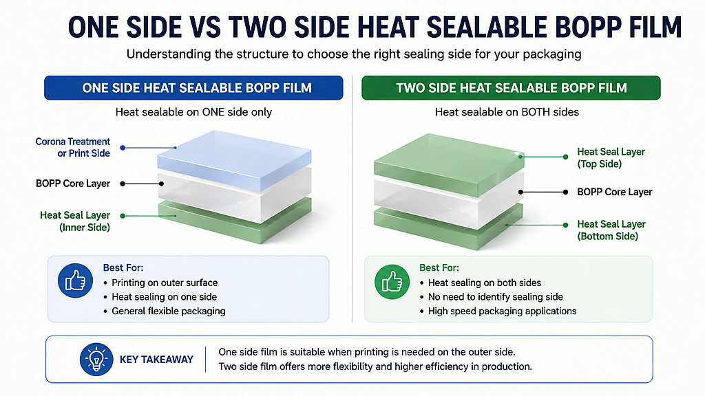 One Side Vs Two Side Heat Sealable BOPP Film