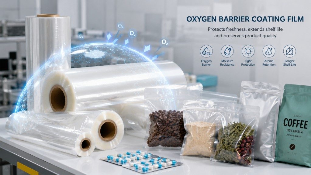Oxygen Barrier Coating Film For Flexible Packaging Rolls