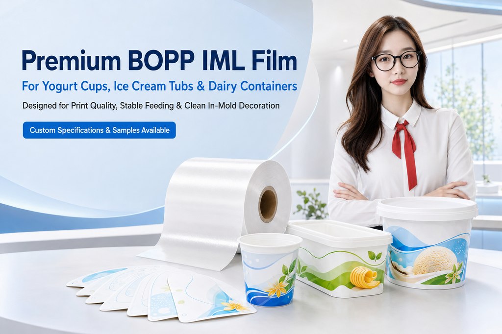 Premium BOPP IML Film For Yogurt Cups Ice Cream Tubs And Dairy Containers
