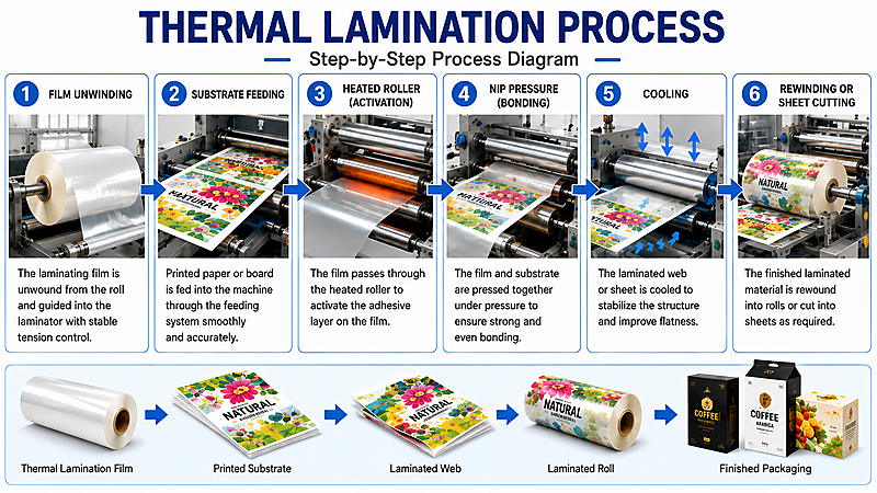 Step By Step Thermal Lamination Process Diagram1