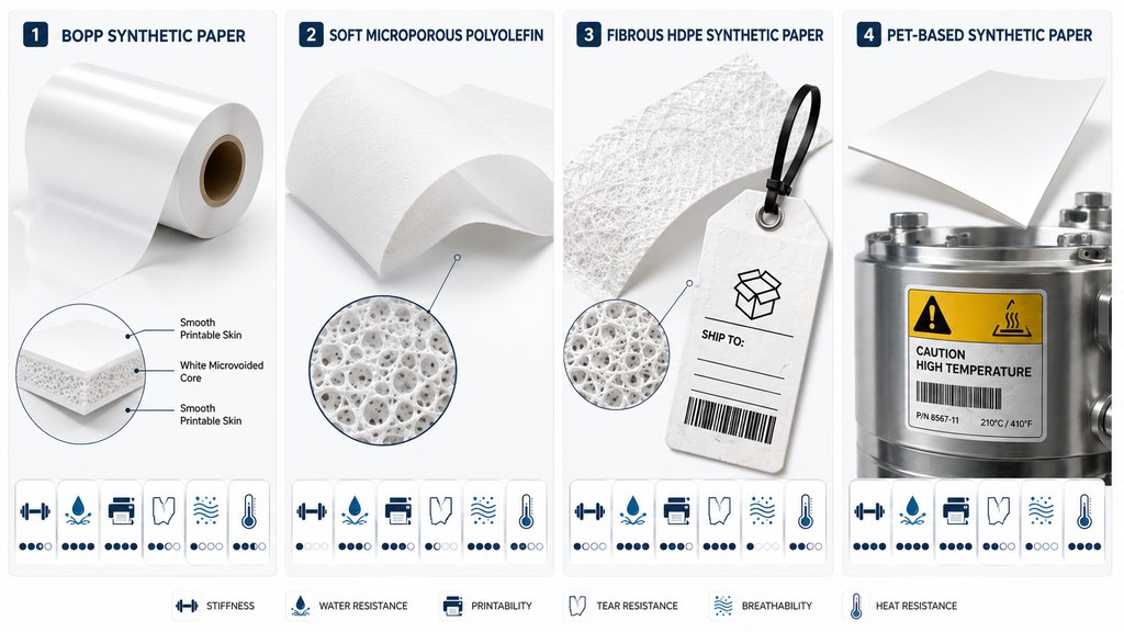 Synthetic Paper Types And Material Performance Comparison