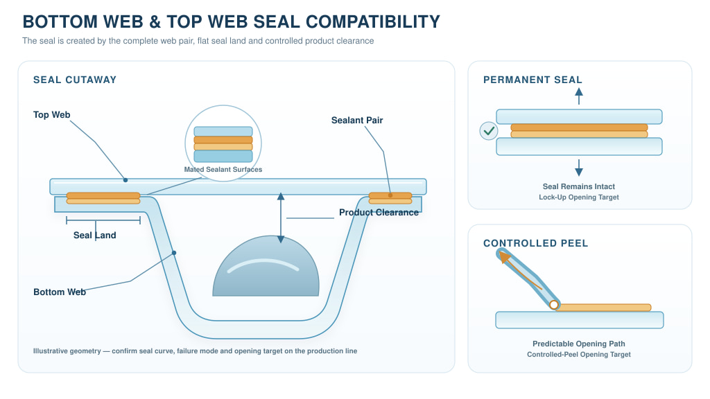 Thermoforming Bottom Web And Top Web Heat Seal Compatibility