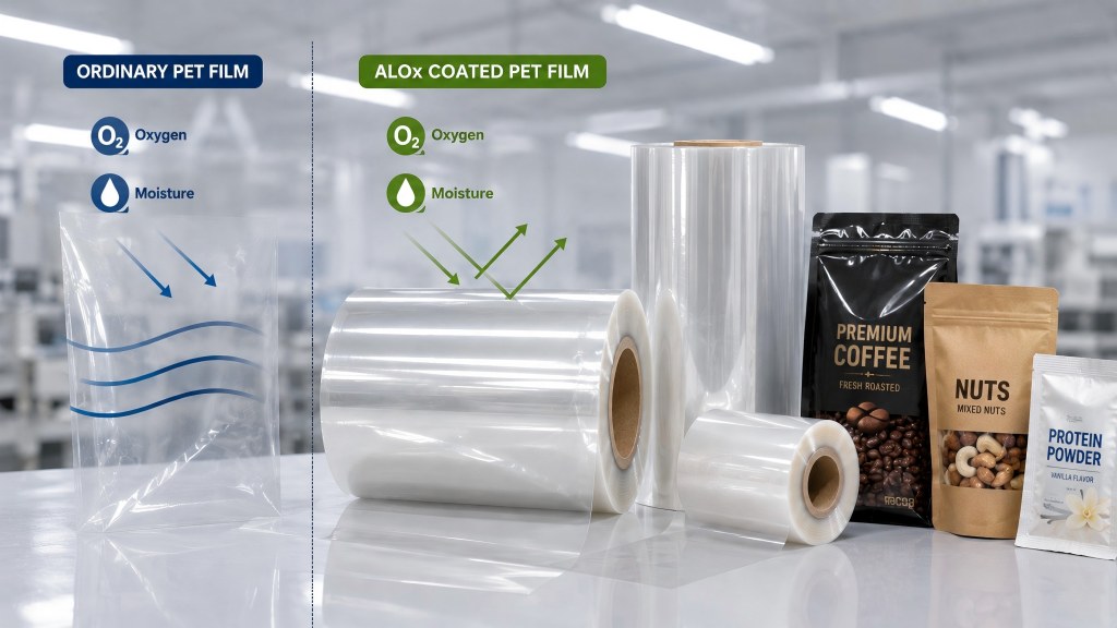 Transparent ALOx PET Oxygen Barrier Film For Food Packaging