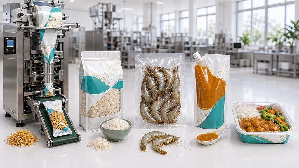 Flexible Food Packaging Formats For Thai Snacks Rice Sauces Seafood And Ready Meals