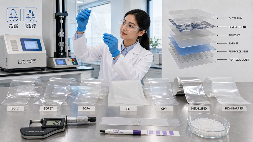 Flexible Packaging Film Materials BOPP PET BOPA PE CPP And Barrier Layers
