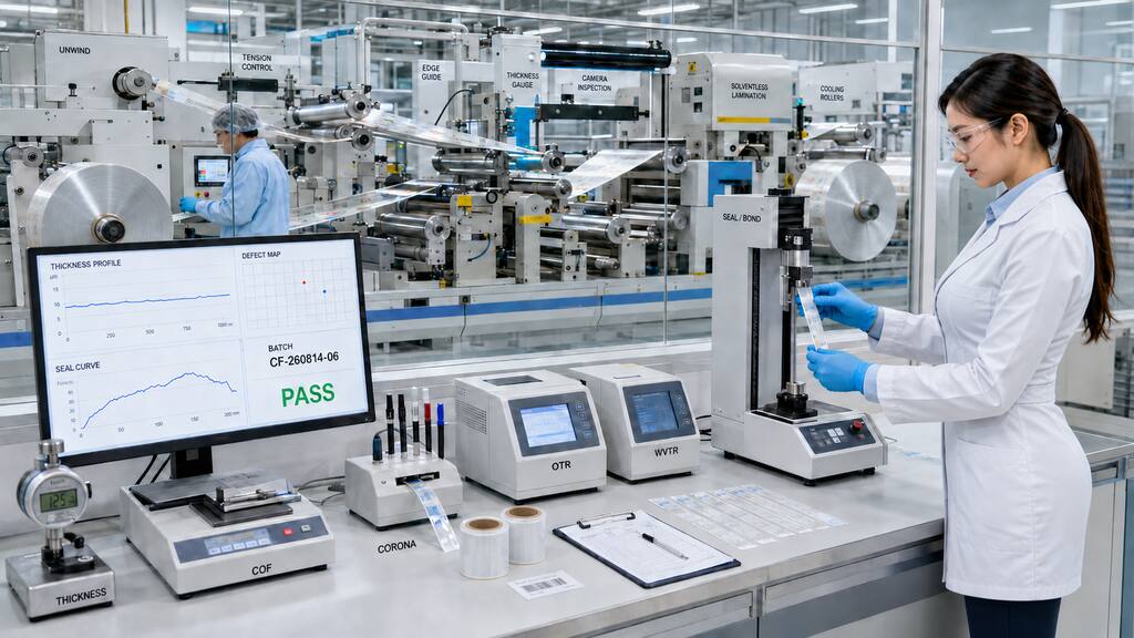 Flexible Packaging Film Production Line And Quality Control Testing
