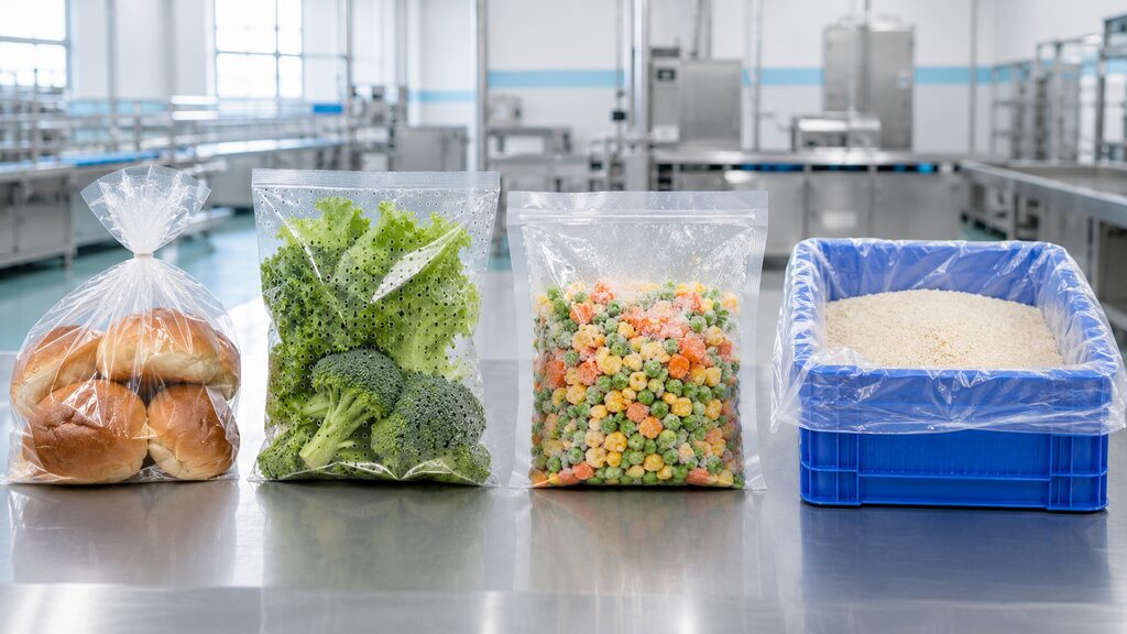 Food Grade Polythene Film Applications For Bakery Produce Frozen Food And Liners