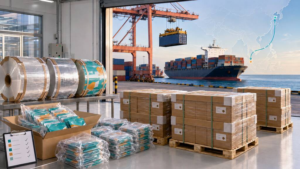 Food Packaging Supply From China To Thailand With Film Rolls Pouches And Sea Freight