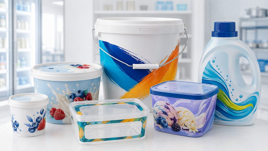 IML Film Applications For Dairy Food Paint And Household Packaging Containers