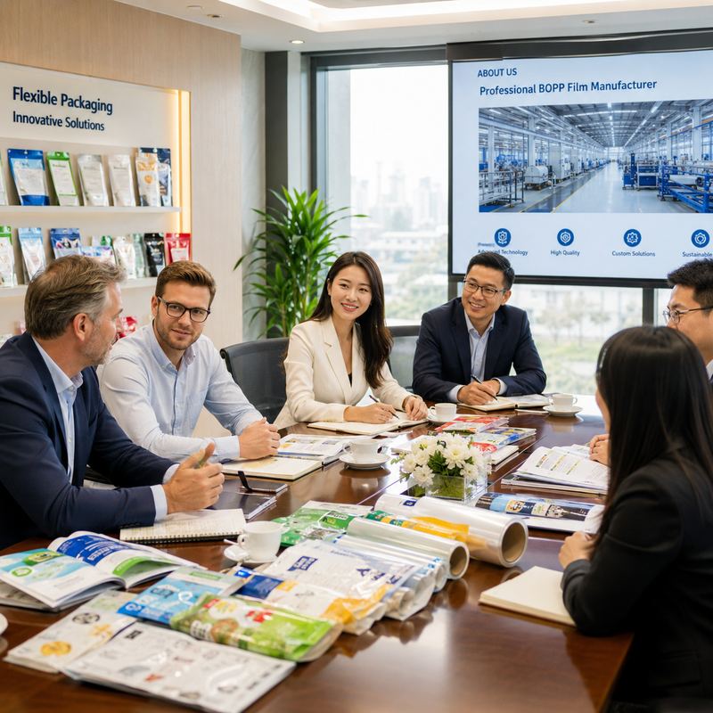 International Clients Discuss Custom PVC Packaging Bags After Factory Visit