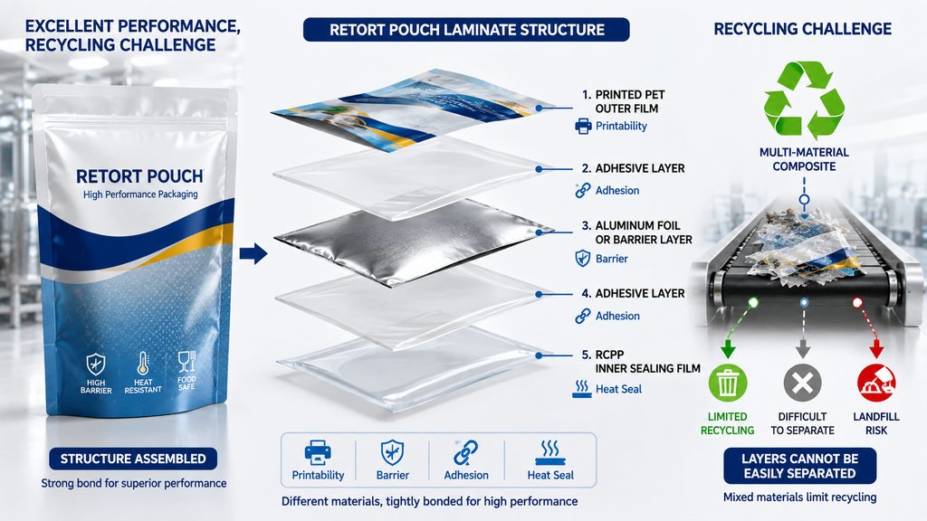 Multilayer Retort Pouch Recycling Challenges And Laminate Structure