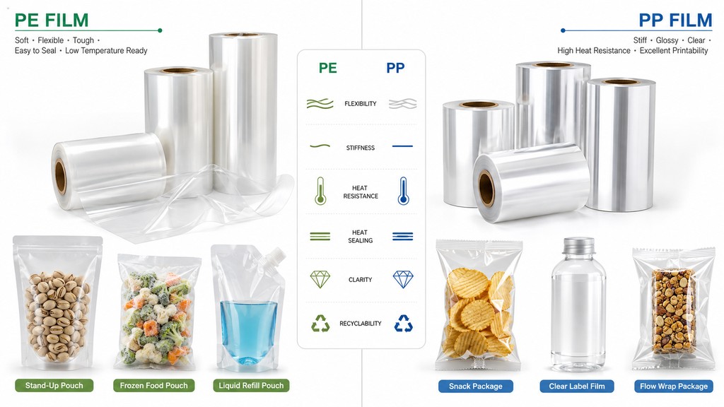 PE Vs PP Packaging Film Comparison For Flexible Packaging Buyers