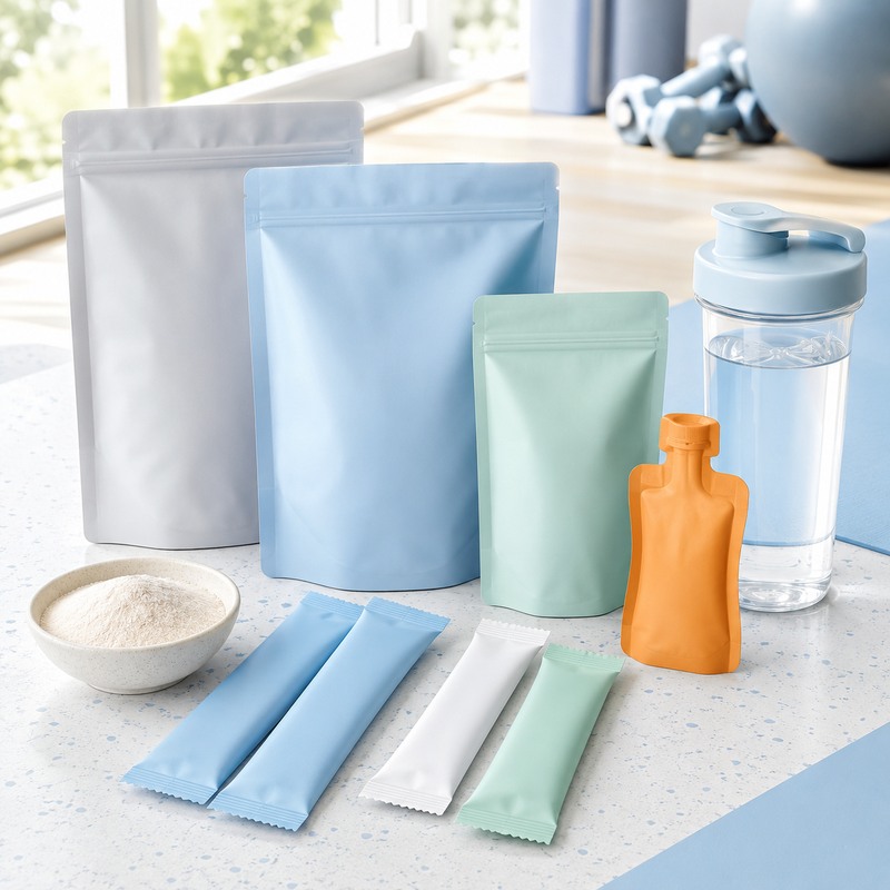 Sample Pouch Packaging For Nutritional Supplements And Energy Gels