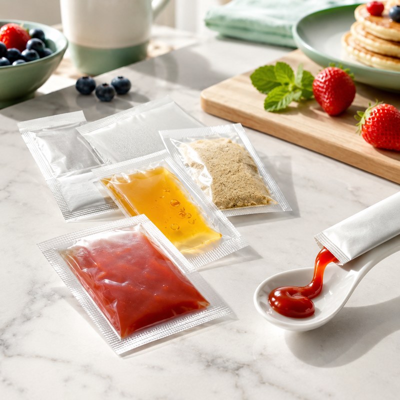 Sample Pouch Packaging For Sauces Condiments And Food Samples