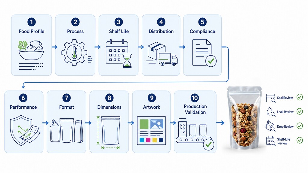 Ten Step Food Packaging Bag Selection And Validation Workflow