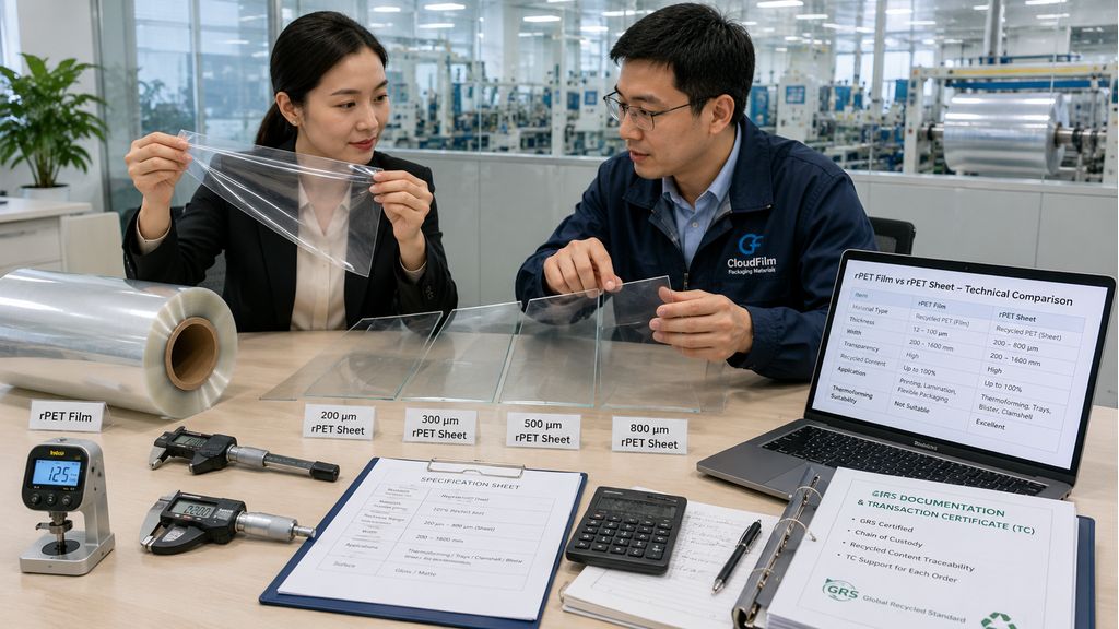 rPET Film And Sheet Thickness Comparison For Packaging Buyers